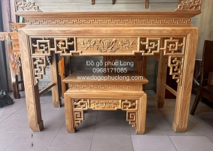 Mẫu bàn thờ đẹp gỗ tự nhiên bán chạy nhất hiện nay