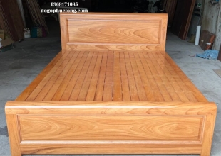 Giường ngủ gỗ Gõ Đỏ tự nhiên giá rẻ tại quận 12 TPHCM 